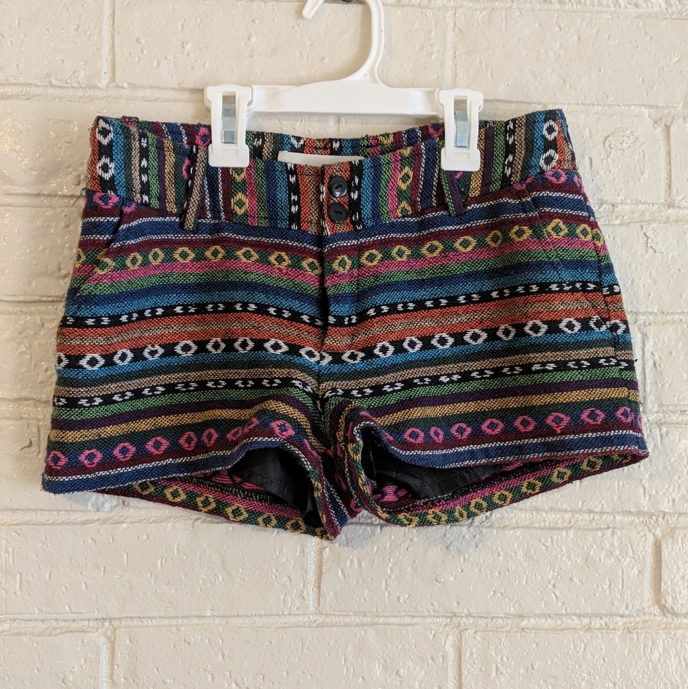 Sans Souci Tribal Multi Color Knitted Shorts.